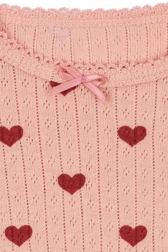 Dziewczynka Konges Sløjd body bawełniane niemowlęce MINNIE BODY GOTS KS3013.9BYA różowy