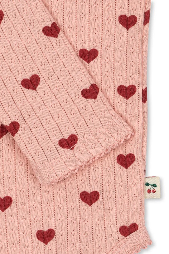 Konges Sløjd body bawełniane niemowlęce MINNIE BODY GOTS KS3013.9BYA różowy