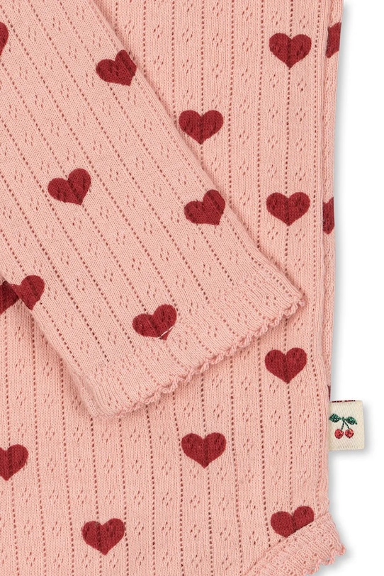 Konges Sløjd body bawełniane niemowlęce MINNIE BODY GOTS KS3013.9BYA różowy