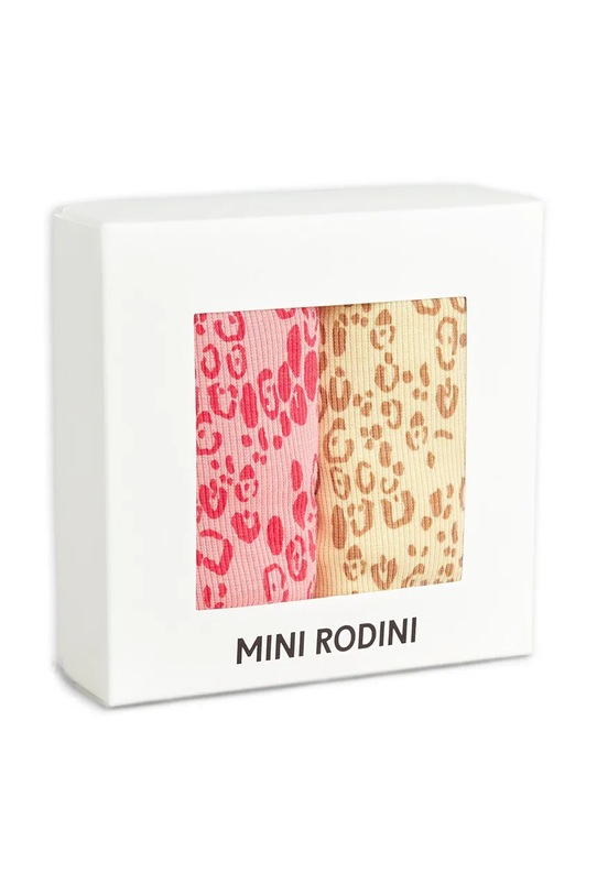 Mini Rodini body niemowlęce Mini leopard 2-pack 11000297 różowy