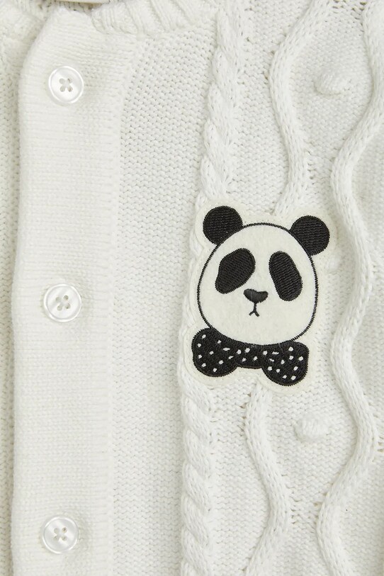 Fiú Mini Rodini pamut rugdalózó Panda 2564011011 fehér