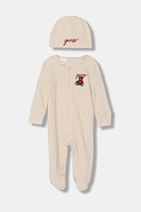 Guess śpioszki niemowlęce 2-pack 2-pack beżowy H5YW18.KBZP4.9BYA