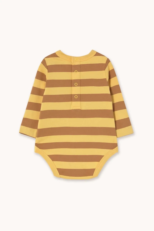Tinycottons body bawełniane niemowlęce STRIPES KNIT BODY AW25.021 żółty AW25
