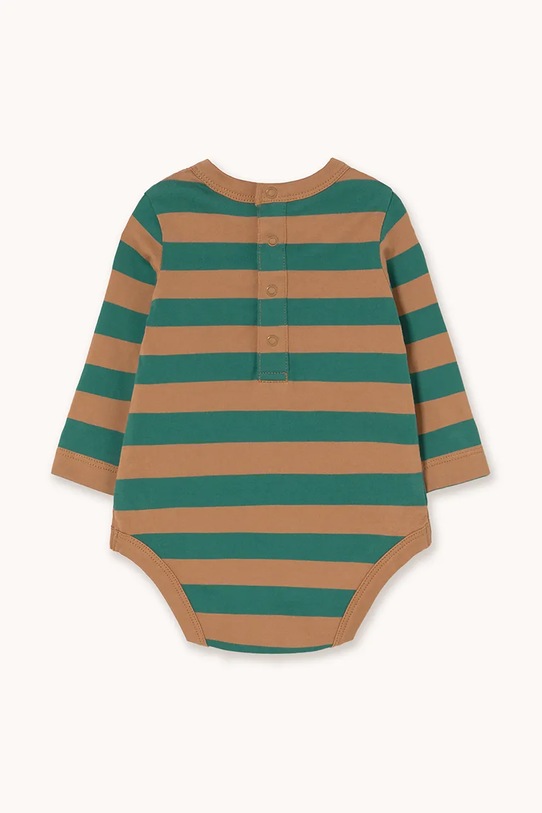 Tinycottons body bawełniane niemowlęce STRIPES KNIT BODY AW25.021 brązowy AW25