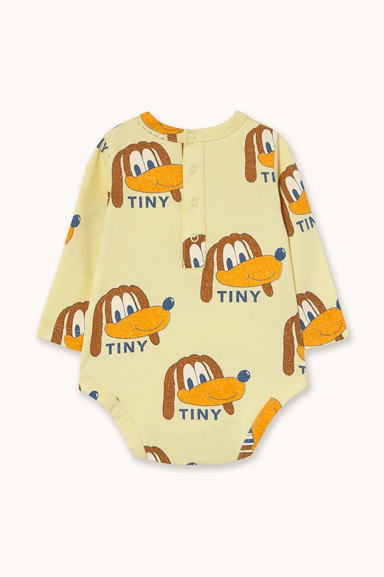 Tinycottons body bawełniane niemowlęce DOGS BODY AW25.199 beżowy AW25