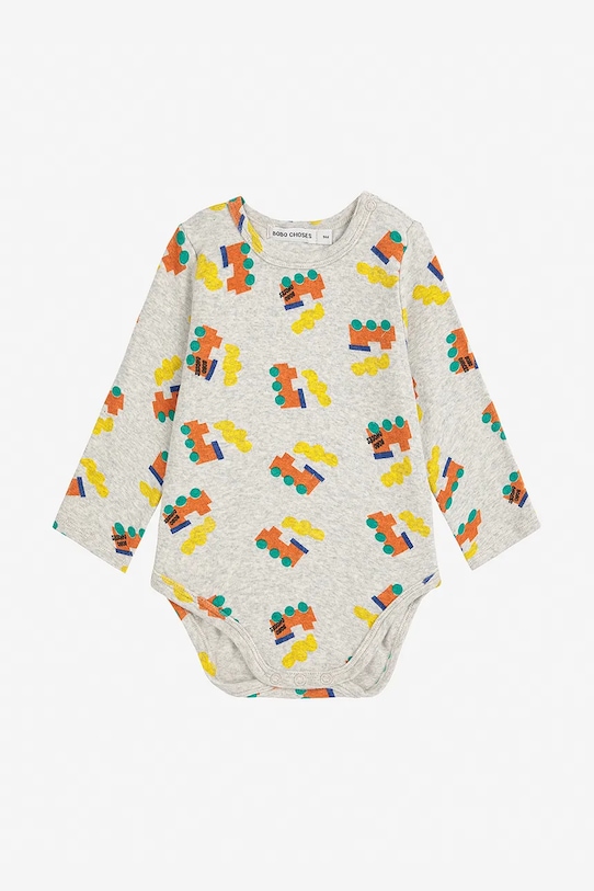 Body pre bábätká Bobo Choses Choo Choo 225AB026 sivá AW25