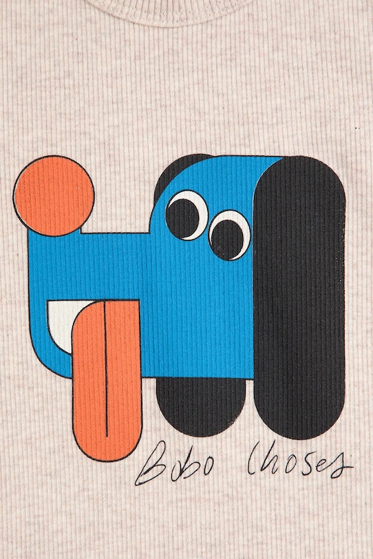 Body za dojenčka Bobo Choses Doggy Mate 225AB028 bež