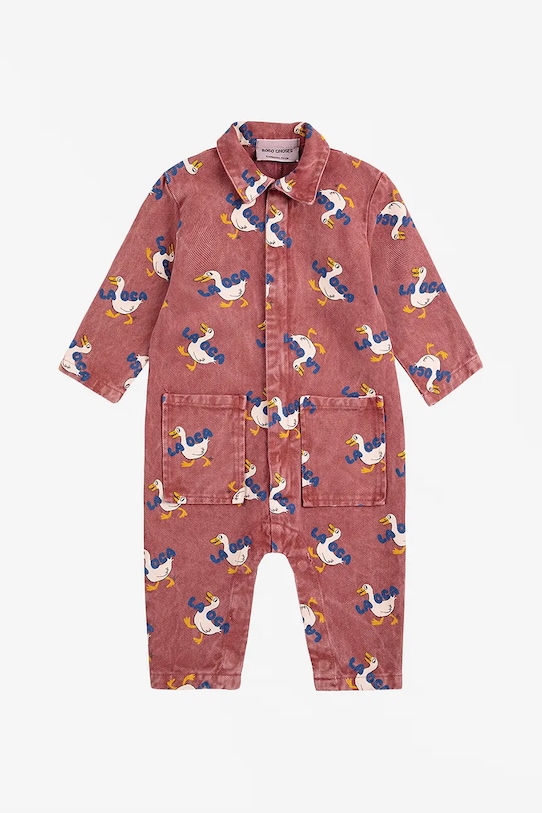 Детский комбинезон из хлопка Bobo Choses La Oca 225AB094 розовый AW25