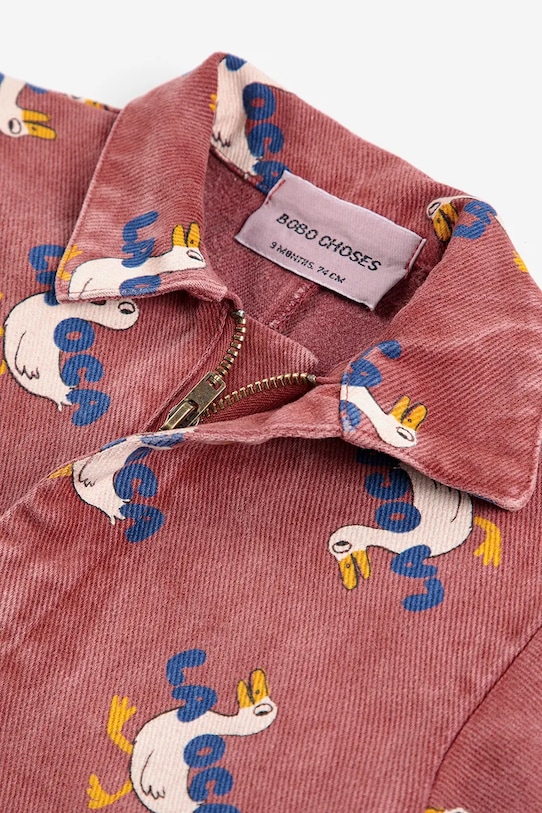 Детский комбинезон из хлопка Bobo Choses La Oca 225AB094 розовый
