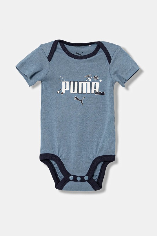 Puma body bawełniane niemowlęce MINICATS Newborn 2-Pack Graphic Bodysuit Set INF 2-pack niebieski 689736