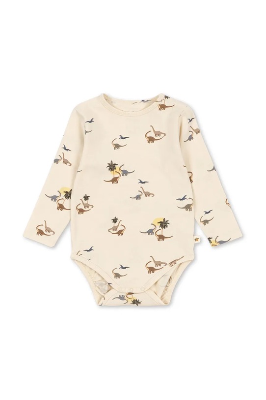 Konges Sløjd body niemowlęce BASIC LS BODY GOTS Produkt niemowlęcy beżowy KS103702.9BYA