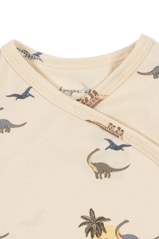 Chłopiec Konges Sløjd body niemowlęce BASIC LS NEWBORN BODY GOTS KS103703.9BYA beżowy