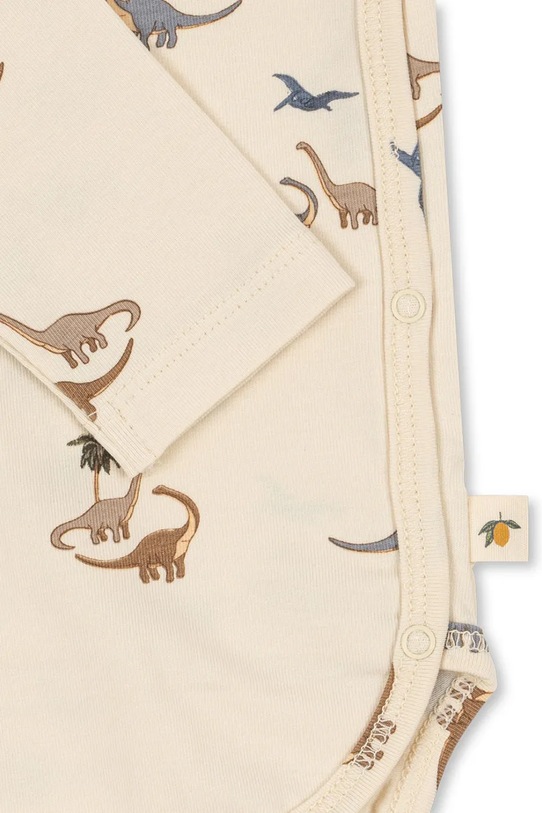 Konges Sløjd body niemowlęce BASIC LS NEWBORN BODY GOTS beżowy KS103703.9BYA
