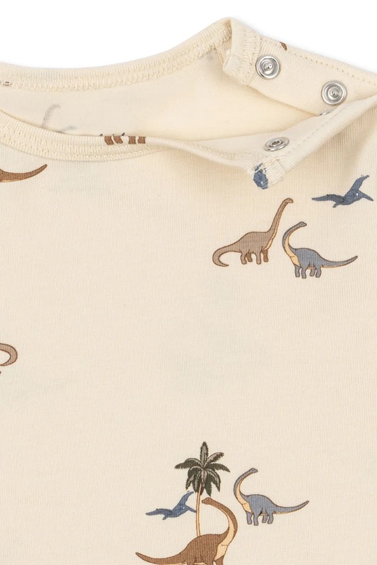 Chłopiec Konges Sløjd pajacyk niemowlęcy BASIC ONESIE GOTS KS103705.9BYA beżowy