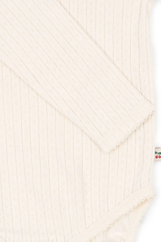 Bavlnené body pre bábätká Konges Sløjd MINNIE BODY GOTS béžová KS103916.9BYA