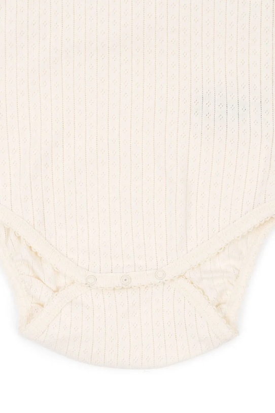 Bavlnené body pre bábätká Konges Sløjd MINNIE BODY GOTS KS103916.9BYA béžová