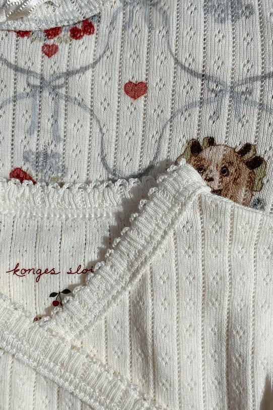 Konges Sløjd body bawełniane niemowlęce MINNIE BODY GOTS KS103916.9BYA