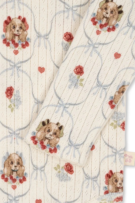 Konges Sløjd body bawełniane niemowlęce MINNIE BODY GOTS beżowy KS103916.9BYA
