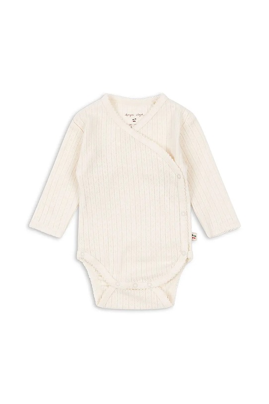 Konges Sløjd body bawełniane niemowlęce MINNIE NEWBORN BODY GOTS Produkt niemowlęcy beżowy KS103919.9BYA