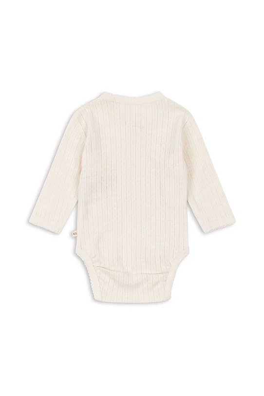 Konges Sløjd body bawełniane niemowlęce MINNIE NEWBORN BODY GOTS KS103919.9BYA beżowy AW25