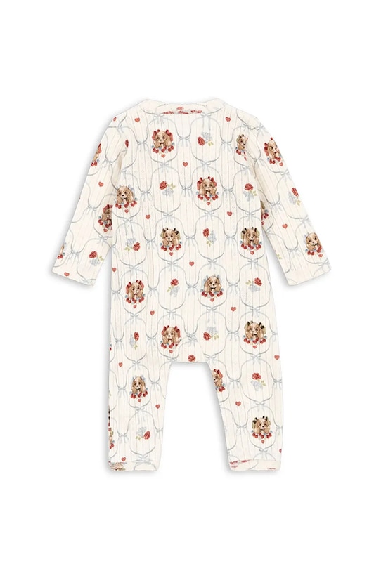 Chłopiec Konges Sløjd pajacyk niemowlęcy bawełniany MINNIE NEWBORN ONESIE GOTS KS103920.9BYA beżowy