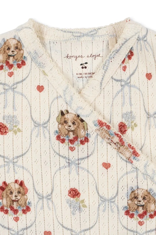 Βρεφική βαμβακερή ρόμπα Konges Sløjd MINNIE NEWBORN ONESIE GOTS μπεζ KS103920.9BYA