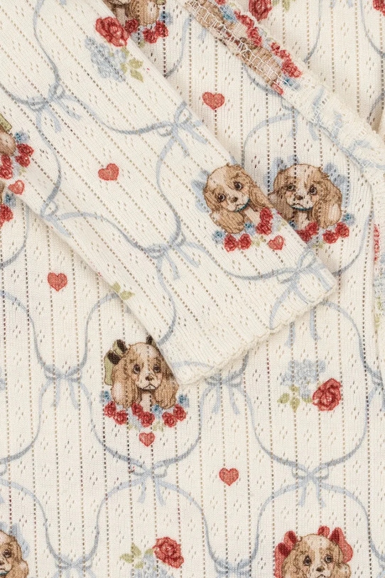 Konges Sløjd pajacyk niemowlęcy bawełniany MINNIE NEWBORN ONESIE GOTS KS103920.9BYA beżowy