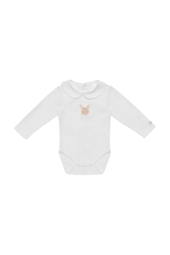 Donsje body bawełniane niemowlęce Davo Bodysuit Fluffy Bunny 3030109 biały AW25