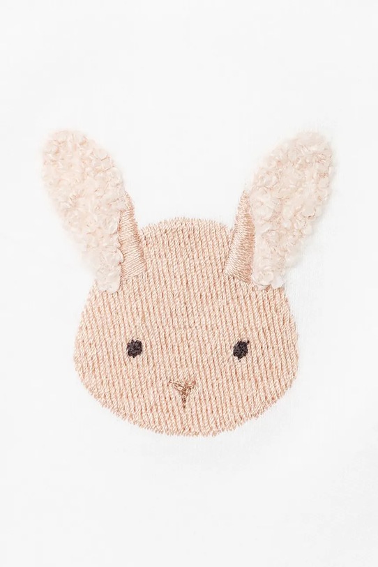 Donsje body bawełniane niemowlęce Davo Bodysuit Fluffy Bunny 3030109 biały