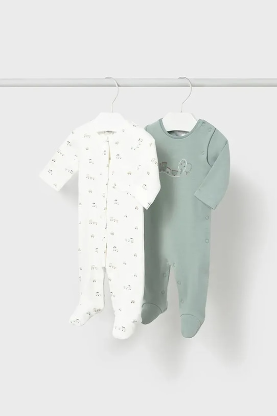 Дитячі бавовняні повзунки Mayoral Newborn 2-pack Для немовлят блакитний 2714.1B.Newborn.9BYA