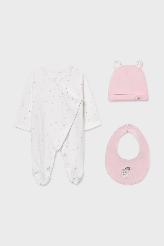 Дитячі бавовняні повзунки Mayoral Newborn Для немовлят рожевий 9979.1A.Newborn.9BYA