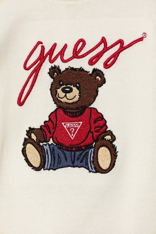 Chłopiec Guess pajacyk niemowlęcy bawełniany H5BW05.Z3KZ1.9BYA beżowy