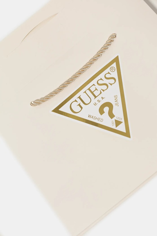 Guess pajacyk niemowlęcy bawełniany beżowy H5BW05.Z3KZ1.9BYA