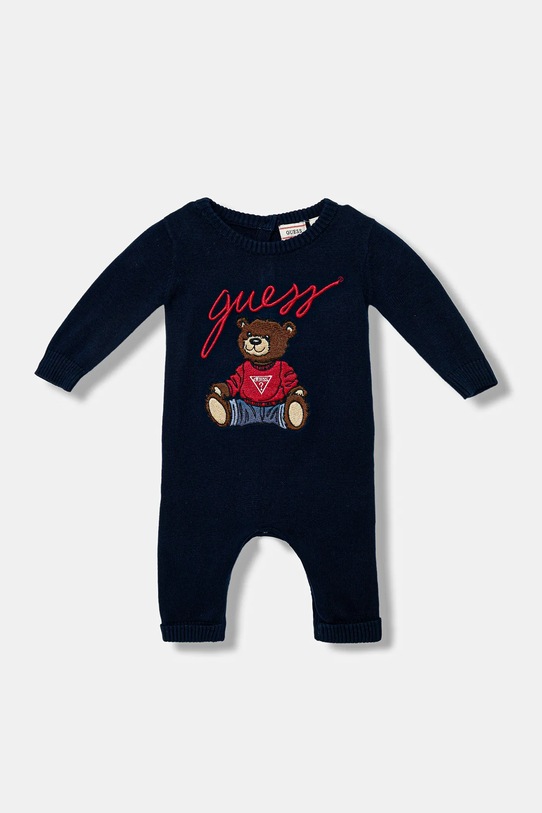 Guess pajacyk niemowlęcy bawełniany Gift Box granatowy H5BW05.Z3KZ1.9BYA