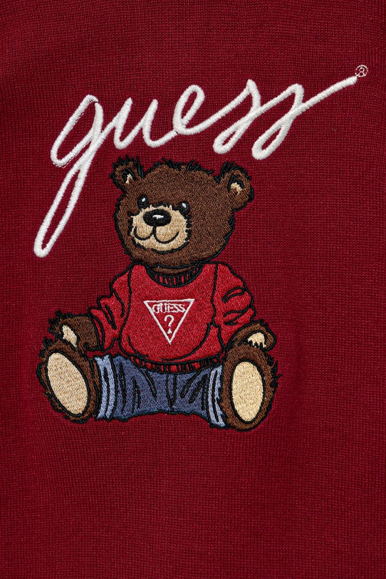 Chłopiec Guess pajacyk niemowlęcy bawełniany H5BW05.Z3KZ1.9BYA bordowy