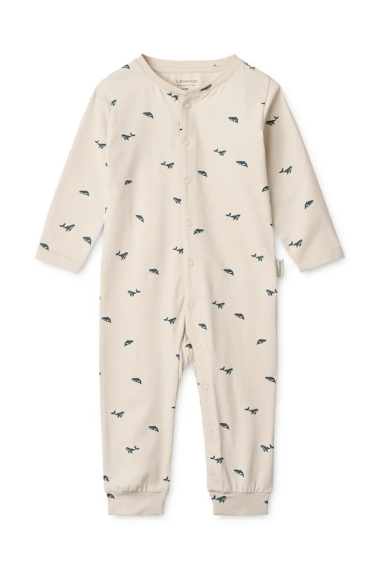 Liewood gyerek kezeslábas Birk Printed Pyjamas Jumpsuit Bébi termékek bézs LW20360.9BYA