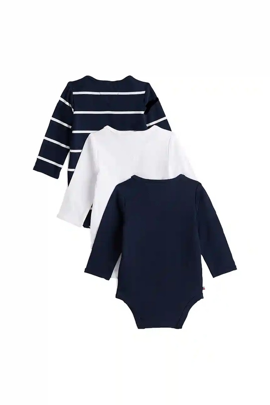 Tommy Hilfiger spodnie dziecięce z bawełną 3-pack KN0KN02076.9BYA granatowy AW25