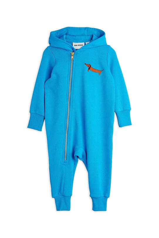 Mini Rodini pajacyk niemowlęcy bawełniany Dog Produkt niemowlęcy niebieski 11000313