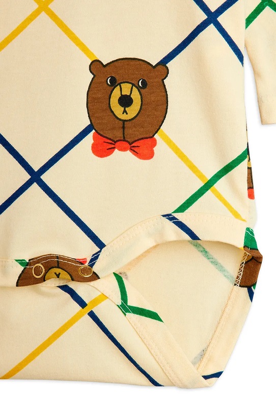Mini Rodini body niemowlęce Bear beżowy 25740109