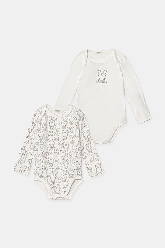 Kojenecké body United Colors of Benetton 2-pack Kojenecký výrobek bílá 3DKAAB00S.W.seasonal