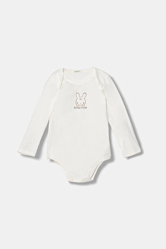 CHLAPEC Kojenecké body United Colors of Benetton 2-pack 3DKAAB00S.W.seasonal bílá