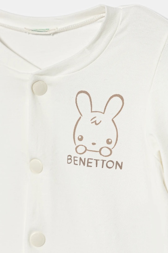 Chłopiec United Colors of Benetton śpioszki niemowlęce 3DKEAT017.W.seasonal biały