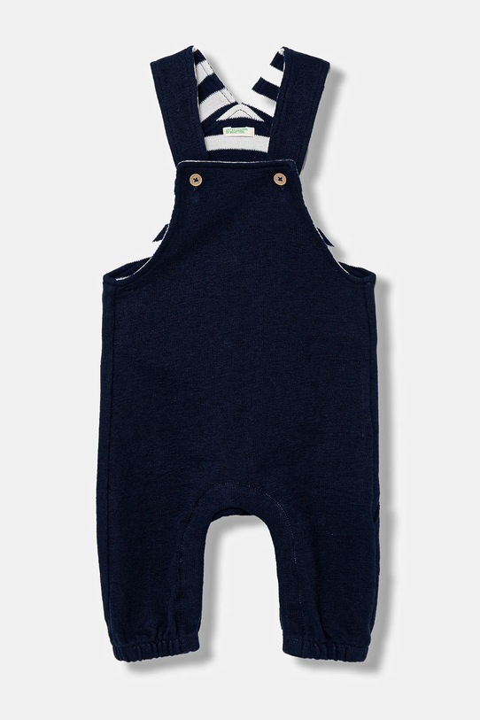 United Colors of Benetton salopetă din bumbac pentru bebeluși Produs pentru bebe bleumarin 3IDMAT014.W.seasonal