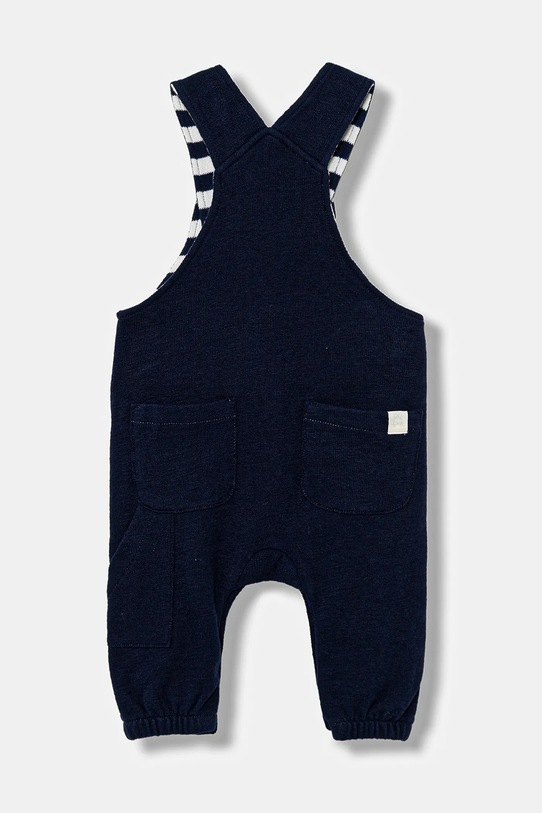 United Colors of Benetton salopetă din bumbac pentru bebeluși 3IDMAT014.W.seasonal bleumarin AW25