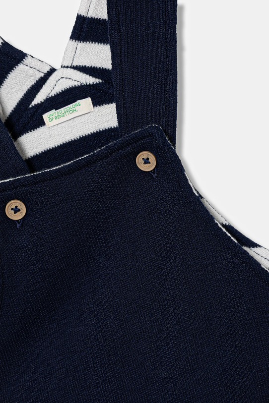 Băieți United Colors of Benetton salopetă din bumbac pentru bebeluși 3IDMAT014.W.seasonal bleumarin