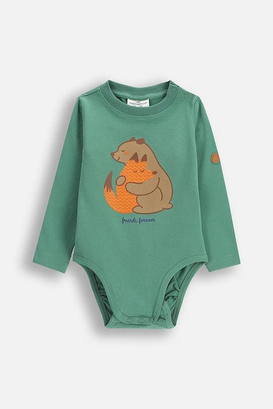 Coccodrillo body niemowlęce z bawełną Produkt niemowlęcy zielony ZC5112101FBN