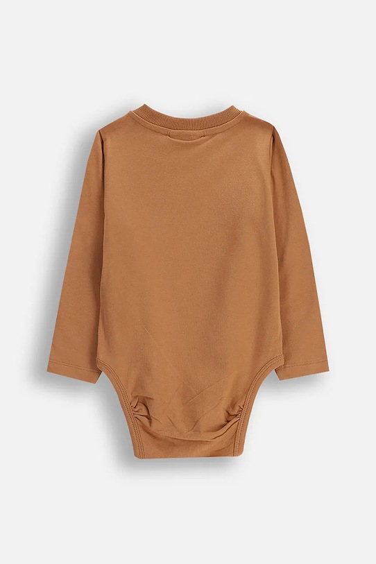 Coccodrillo body niemowlęce z bawełną ZC5112102FBN brązowy AW25