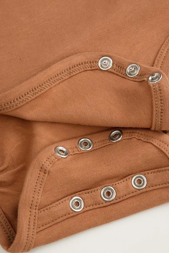 Coccodrillo body niemowlęce z bawełną brązowy ZC5112102FBN