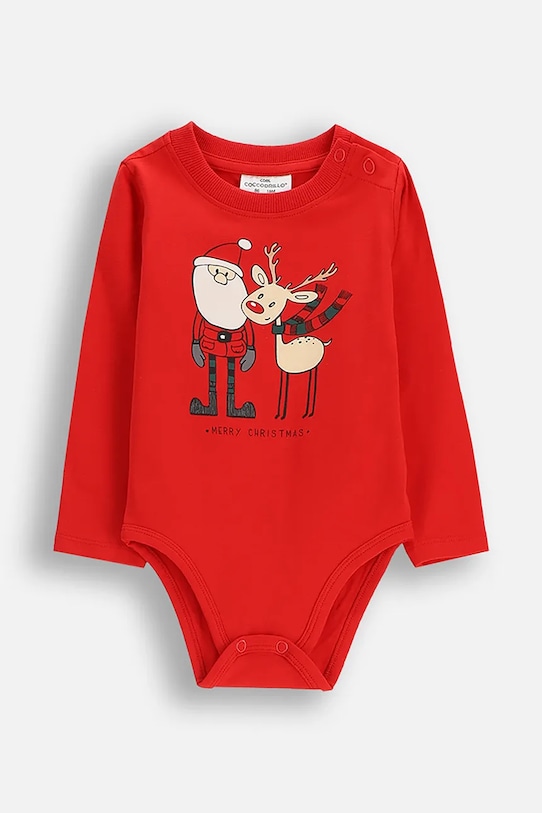 Βρεφικό body βαμβακερό Coccodrillo Βρεφικό προϊόν κόκκινο ZC5112102MER