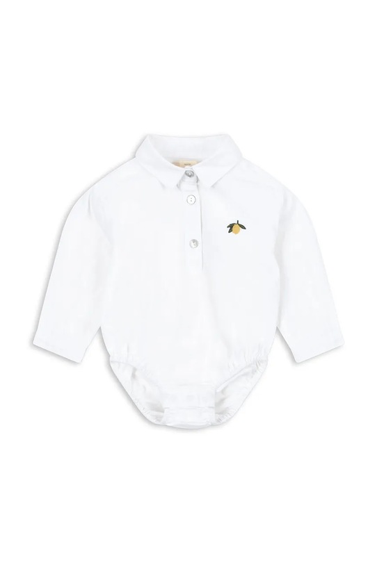 Konges Sløjd body bawełniane niemowlęce RAY BABY SHIRT GOTS Produkt niemowlęcy biały KS104407.9BYA
